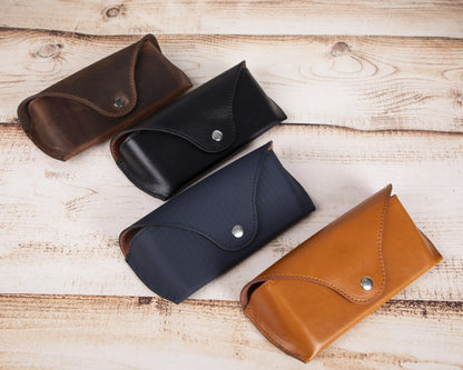 Pinario | Personalized | Leather Glasses Case | Brown