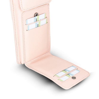 Leather Crossbody Phone Bag - Pink - 6.9"