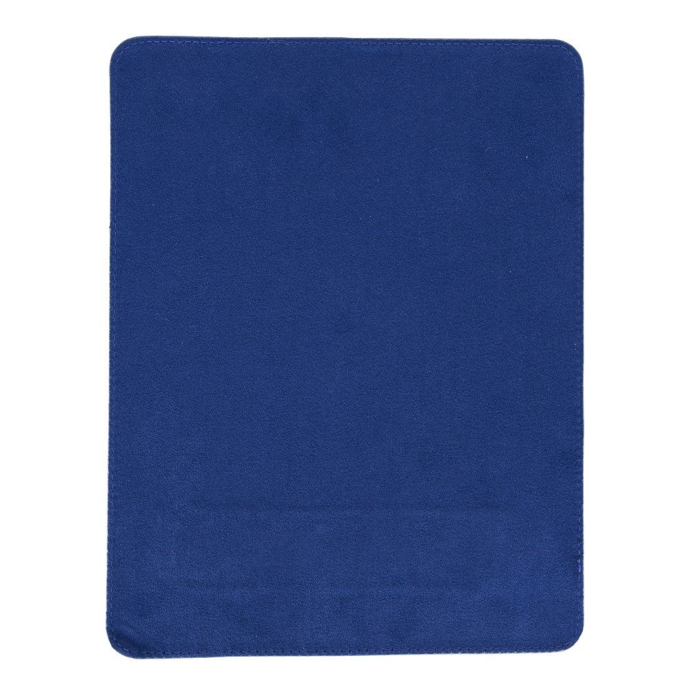 Genuine Leather Mouse Pad with Ergonomic Wrist Rest - Blue