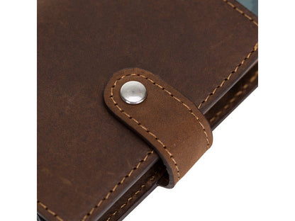 Pinario | RFID Blocking Airtag Wallet | Pop Up Card Holder Bifold Wallet | Brown Leather