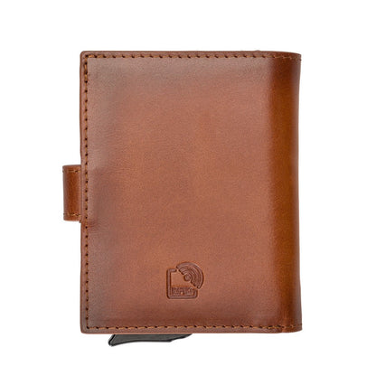 Carry Confidence: Small Leather Pop-Up Wallet with RFID Blocking