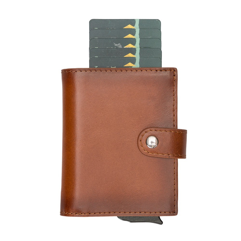 Carry Confidence: Small Leather Pop-Up Wallet with RFID Blocking