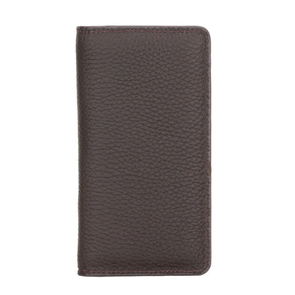 Pinario | Personlanized | 6.5" Long Phone Wallet | Brown Genuine Leather