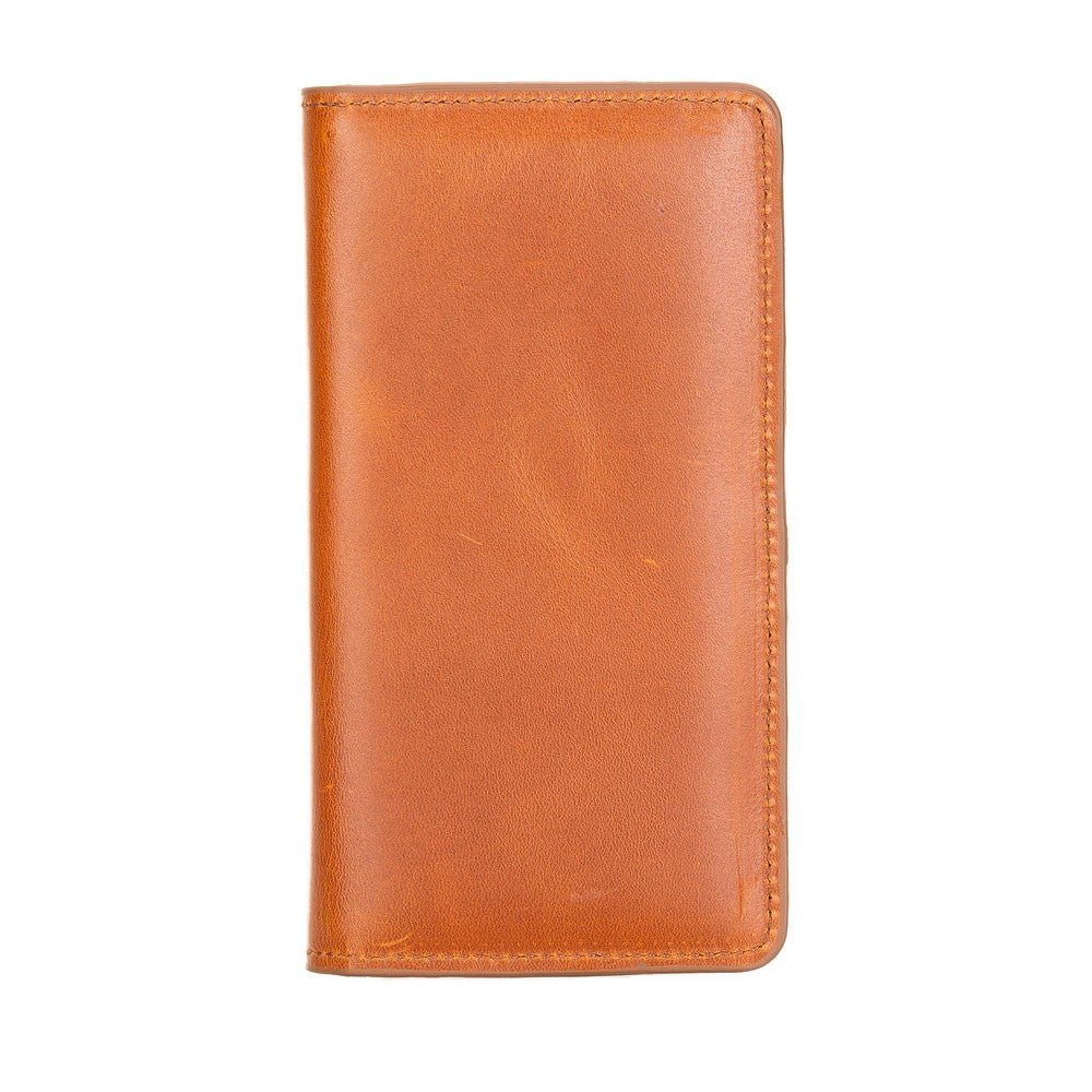 Pinario | Personlanized | 6.5" Long Phone Wallet | Tan Genuine Leather