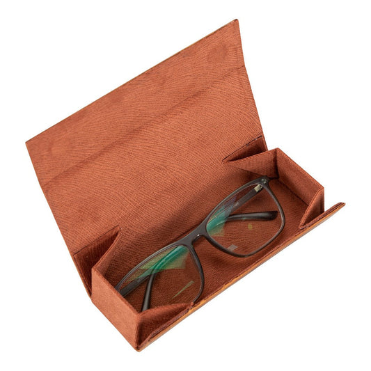 Pinario | Personalized | Leather Hard Glasses Case | Brown