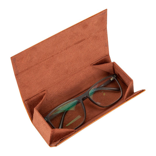 Pinario | Personalized | Leather Hard Glasses Case | Tan