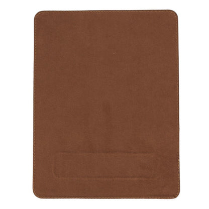 Genuine Leather Mouse Pad with Ergonomic Wrist Rest - Tan