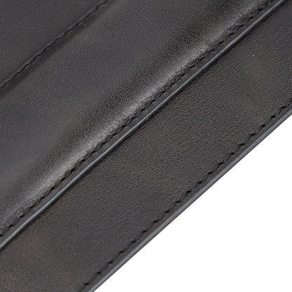 Genuine Leather Mouse Pad with Ergonomic Wrist Rest - Black