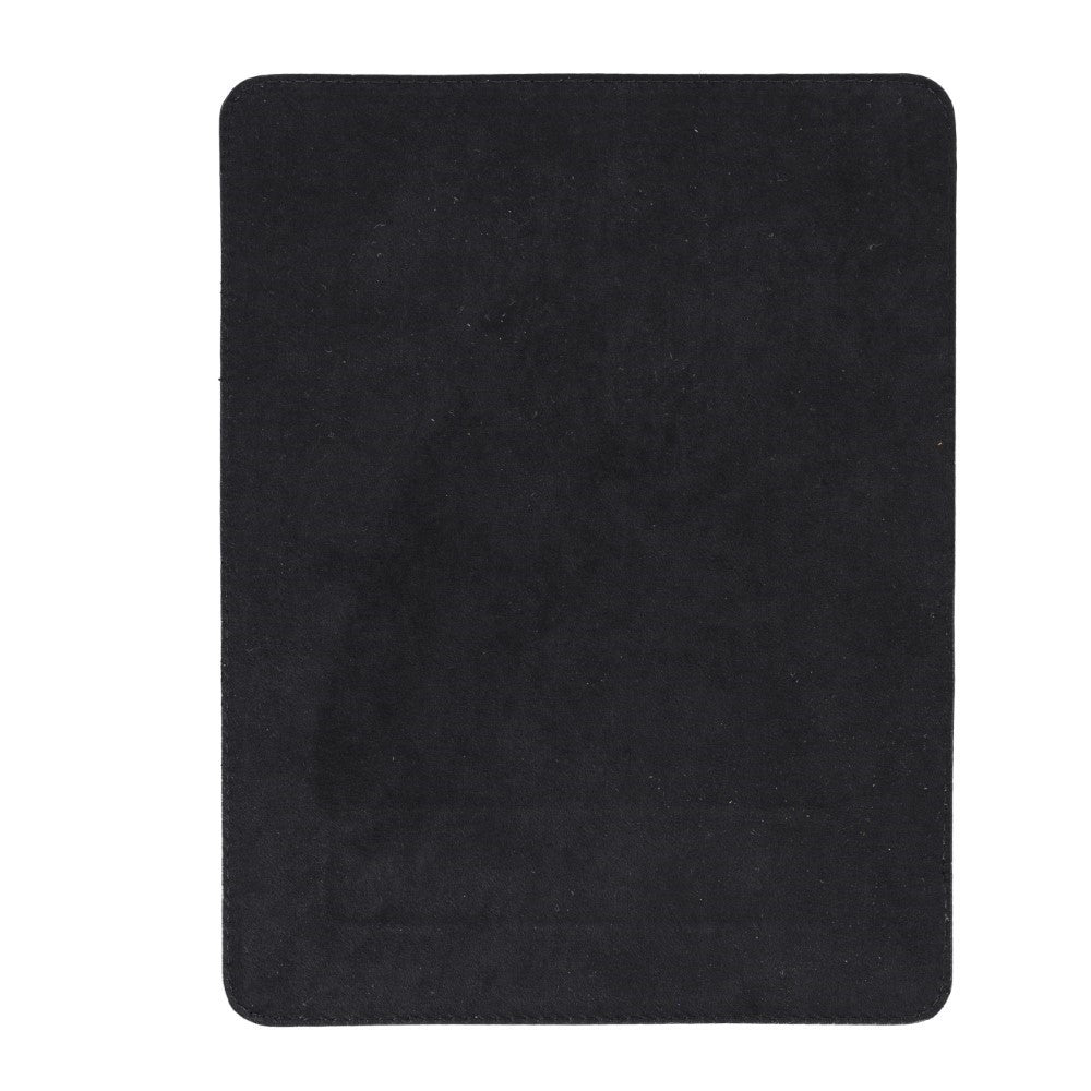 Genuine Leather Mouse Pad with Ergonomic Wrist Rest - Black