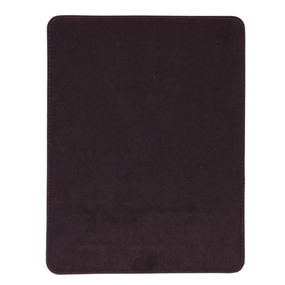 Genuine Leather Mouse Pad with Ergonomic Wrist Rest - Purple