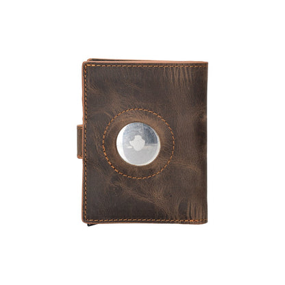 RFID Blocking Airtag Wallet | Personalized Leather Pop Up Wallet