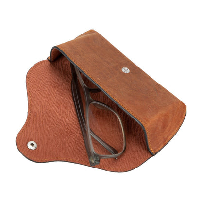 Pinario | Personalized | Leather Glasses Case | Brown