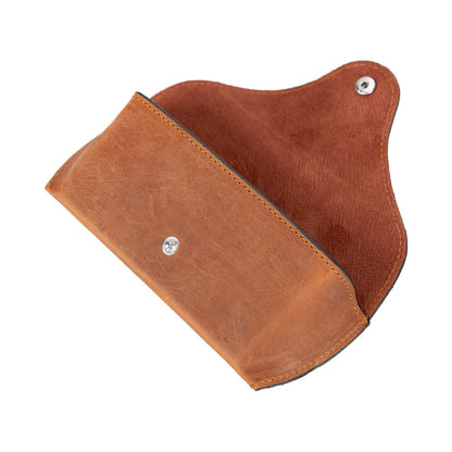 Pinario | Personalized | Leather Glasses Case | Brown