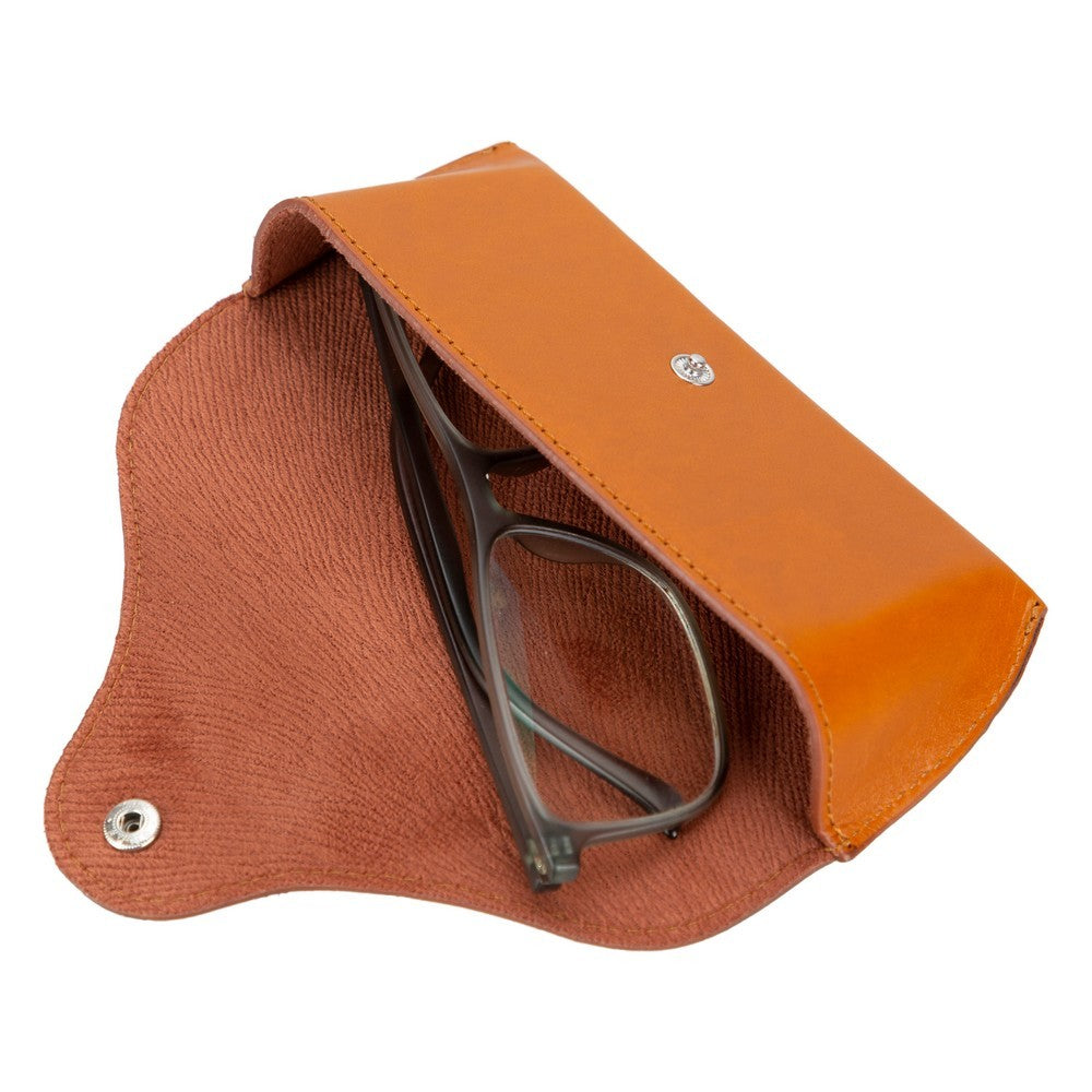 Pinario | Personalized | Leather Glasses Case | Tan