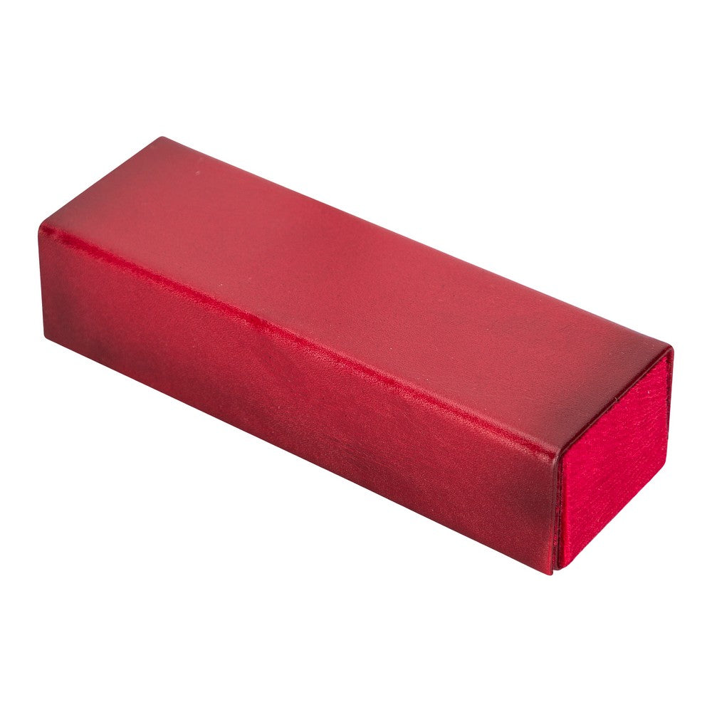 Pinario | Personalized | Leather Hard Glasses Case | Red