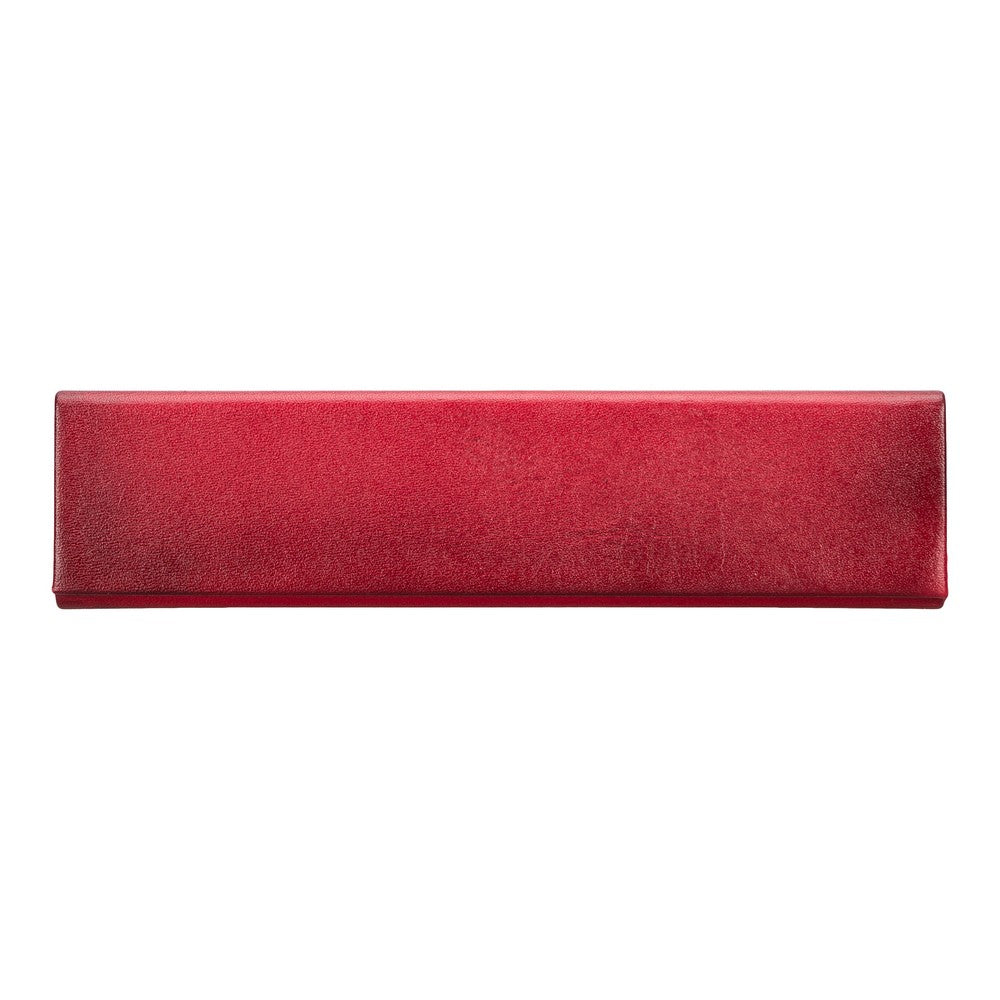 Pinario | Personalized | Leather Hard Glasses Case | Red